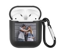 OXYEFEI Custodia in Silicone con Foto, Case per Airpods Custodia Cover Custodia protettiva in silicone antiurto con Portachiavi, Appendere Compatiblile con AirPods 2 & 1 (Stile 1)