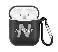 OXYEFEI Custodia in Silicone con Nome, Case per Airpods Custodia Cover Custodia protettiva in silicone antiurto con Portachiavi, Appendere Compatiblile con AirPods 2 & 1 (Stile 3)