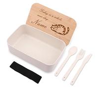 OXYEFEI Lunch Box Personalizzata, 20 Disegni Originali e Incisione Nome, Porta Pranzo Ermetico con Posate, 1 Scomparti - Pasti A Ufficio/A Lavoro - Microonde e Lavastoviglie - LunchBox Senza BPA
