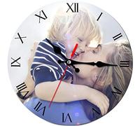OXYEFEI Orologio da Parete Personalizzato Con Foto Silenzioso Non ticchettio Facile da leggere Orologio da parete per Camera da letto/Soggiorno/Cucina (Stile 1)