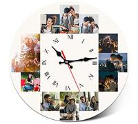 OXYEFEI Orologio da Parete Personalizzato Con Foto Silenzioso Non ticchettio Facile da leggere Orologio da parete per Camera da letto/Soggiorno/Cucina (Stile 2)