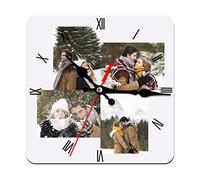 OXYEFEI Orologio da Parete Personalizzato Con Foto Silenzioso Non ticchettio Facile da leggere Orologio da parete per Camera da letto/Soggiorno/Cucina (Stile 3)