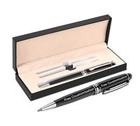 OXYEFEI Penna Personalizzata Con Incisione, Il Miglior Set Regalo Personalizzato Con Penna A Sfera Per Uomo E Donna - Inchiostro Nero (Stile 6)