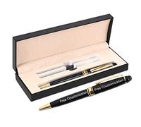 OXYEFEI Penna Personalizzata Con Incisione, Il Miglior Set Regalo Personalizzato Con Penna A Sfera Per Uomo E Donna - Inchiostro Nero (Stile 5)