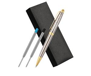 OXYEFEI Penna Personalizzata Con Incisione, Penna a Sfera Personalizzabile per Laurea, Compleanno, Anniversario - Viene Fornito con 2 Ricariche Nere (Stile 1)