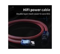 Oxygen-Free Copper Hi-Fi Power Cord, HiFi Audio CD Player/Tube Player/Power Amplifier Connection Cable 2 Meters US Plug