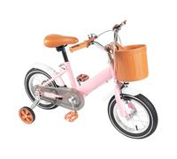 Oxylonty Bici da bambina da 12 pollici, per bilancio, per bambini da 2 a 5 anni, per bambini con seggiolino per bambole, cestino e ruote di supporto