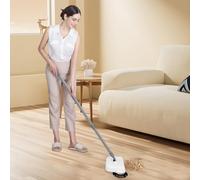 Oxylonty Scopa a mano 2 in 1, senza corrente/batterie, girevole a 360°, design sottile 5 cm, per pavimenti duri, piastrelle, tappeti, polipropilene robusto