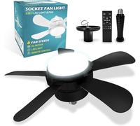 oxylops Ventilatore Soffitto con Luce LED,Ø40 cm,6 Velocità Silenzioso,Comando App/Telecomando,E27 con Base Inclusa,3 Temperature Colore,Reversibile Estivo/Inverno,Installazione Senza Operai (black)