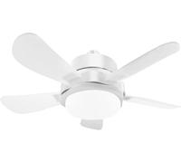 oxylops Ventilatore Soffitto con Luce LED,Ø40 cm,6 Velocità Silenzioso,Comando App/Telecomando,E27 con Base Inclusa,3 Temperature Colore,Reversibile Estivo/Inverno,Installazione Senza Operai (white)