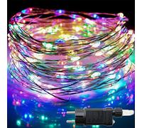 OXYN Lampadine Luci Micro LED Natale 8 Giochi Luce 240V Filo Argento Lampada Casa Albero Decorazioni Natalizie Matrimonio Feste Party Nozze Presepe Esterni Interni (300 MicroLed 20m Multi Colore)