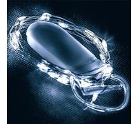 OXYN Luci 20 Micro LED Natale 2,1 metri Alimentazione Batterie Incluse Luce Fissa Lampada per Casa Albero Decorazioni Natalizie Stringa Striscia Ghirlanda Catena Interni Portatili (Bianco Freddo)