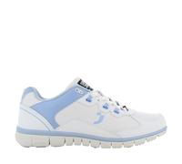 Oxypas Oxysport 'Sunny' Slip-resistant, Antistatic Leather Nursing Trainers, White/Blue (Light Blue), 4 UK (37 EU)