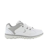 Oxypas Oxysport 'Sunny' Slip-resistant, Antistatic Leather Nursing Trainers, White/Grey (Light Grey), 5 UK (38 EU)