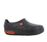 Oxypas - Scarpe professionali in EVA, leggere, lavabili, antiscivolo, antistatiche, con puntale di sicurezza e assorbimento degli urti (41/42, nero), oxoxoxySAFE-NOIR-41/42