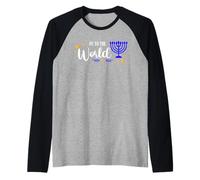 Oy al Mondo Divertente Felice Hanukkah ebraico Holiday Maglia con Maniche Raglan