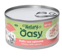 Oasy Cat Natury Soft Jelly Pollo con Salmone - Oasy Cat Natury Soft Jelly Pollo con Salmone - Lattina Da 85 Gr - CONFEZIONE RISPARMIO
