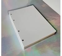 OY Ricarica ricambio 100 fogli bianchi (200 facciate) carta spessa 120gsm con 4 fori per agenda organizer formato A5 con 4 anelli 14,5 x 20,5 cm.