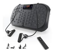 OYAJIA Piastra vibrante - Piastra vibrante 4D Sport per la casa - 120 livelli di intensità - 5 programmi di allenamento - massaggiatore e attrezzatura sportiva con Bluetooth per allenamento domestico