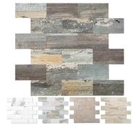 OYASIMI 10 pcs pelle e bastone panificazione per cucina, bastoncini impermeabili per il bagno (30.5cm x 30.5cm, Mixed Wood)