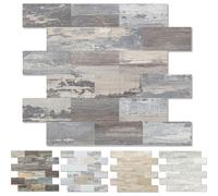 OYASIMI 10 pcs pelle e bastone panificazione per cucina, bastoncini impermeabili per il bagno (30.5cm x 30.5cm, Light Rustic)