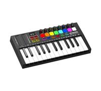 OYAYO MIDI Keyboard Controller 25 Tasti USB MIDI Tastiera Con 8 Drum Pad Retroilluminati, 8 Manopole, Integrazione DAW, BT, Mini Tastiera Portatile Controller MIDI per Produzione Musicale