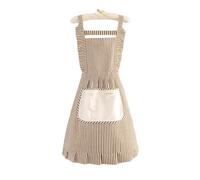 Oyccen Grembiule a Strisce da Donna Grembiuli da Cucina con Strofinaccio per Mani Ristorante Grembiule Chef per Cucinare, Pittura, Pulizia