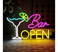 OYCGZV Bar aperto segno al neonSegno al neon della cocktail per la decorazione della parete Bar Neon Luce da parete USB Led segno aperto per birra bar club affari casa uomo grotta partito decorazioni