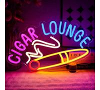 OYCGZV Cigar Lounge Neon Scudo sigari Led Targa al neon Parete Sigarette Neon Sign USB Led Targa per Ricezione Camera Fumare Negozi Bar Man Cave Store Home Business Pub Party Decor