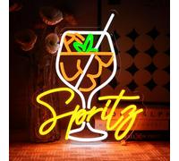OYCGZV Cocktail segno al neon Segno a led per bevanda per decorazione murale Neon da parete per aperitivo italiano Led segno per bar birra Casa Negozio d'affari Festa della caverna dell'uomo
