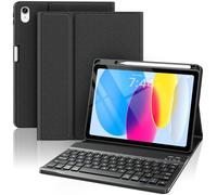 OYEEICE Custodia con tastiera ingrandita per iPad di 10a generazione 2022 da 11,9 pollici, tastiera anti-caduta per iPad di 10a generazione da 11,9 pollici, con portapenne (nero, stile classico senza