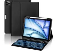 OYEEICE - Custodia per iPad Air di 5a generazione con tastiera - Tastiera retroilluminata staccabile, custodia intelligente con supporto per penna per iPad Pro da 11 pollici, iPad da 11 pollici e iPad