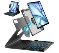 OYEEICE Custodia per iPad Pro da 11" con tastiera - tastiera retroilluminata staccabile, cover magnetica aggiornata con portamatite per iPad 11" e iPad Air 5a/4a generazione - nero