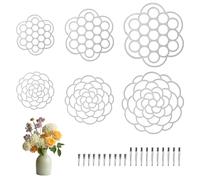 OYEFLY 6 supporti per composizioni floreali, griglia floreale in metallo utilizzata per vasi e composizioni artistiche (10,2 cm, 13,5 cm, 10,5 cm, 6 cm)