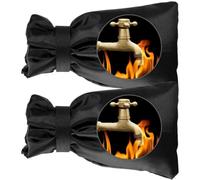 OYHN 2 Pz Copertura per Rubinetto Esterno, Nero, Isolamento termico, Per l'inverno, Proteggere dal congelamento del vostro rubinetto esterno,C