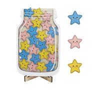 OYIWINMI Bicchiere di ricompensa per bambini, motivo: stelle, sistema di ricompensa per WC per bambini, bicchiere motivazionale in legno per un buon comportamento