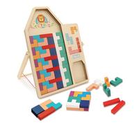 OYIWINMI Puzzle 3D di Legno Tetris,Giochi Montessori per bambini di 3 4 5 6 anni,Promuovere l'immaginazione spaziale e il pensiero logico dei bambini.