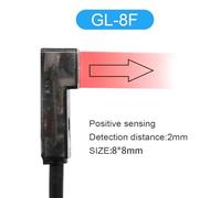 OYmFUIEeK Sensore di prossimità induttivo ABS GL-8H Metal Detect, Piccolo Interruttore Intelligente di Movimento, Non a Filo, 2 mm DC12V24V con Cavo da 1,2 m(GL-8F,PNP NC)