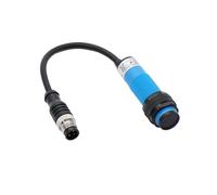 OYmFUIEeK Sensore Ottico fotoelettrico con Corpo in plastica M18 con connettore, riflettore diffuso, Tipo a Fascio Passante, Interruttore di prossimità(Black,NPN No)