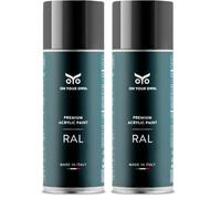 OYO - Spray Vernice Acrilica Nero Lucido 400ml per Progetti Fai-da-Te - Bomboletta Spray per Uso Multiplo (1, RAL 9005) - On Your Own (Confezione da 2)