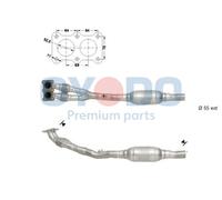 Oyodo Catalizzatore Adatto A per Audi A3 8L1 1.8 VW Golf IV 1J1 Leon 1M1 1M2