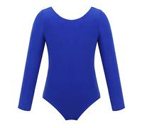Oyolan Bambina Reggiseno Danza Classica Con Maniche Lunghe Leotard Ginnastica Body Base La Ginnastica E Larte Della Danza Blu scuro 9-10 anni