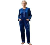 Oyolan Donna Body Kombianzug Adattivo Restare Vestito Romper Facile Curare | Per Esigenze Speciali,Comfort Tutto Il Giorno,Facile Indossare,Sleepwear,Paziente Con Demenza,Fisioterapia,Camera Da Letto