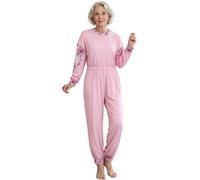 Oyolan Donna Bodysuit Unione Anti Strippaggio Adattiva Biancheria Da Notte | Maniche Lunghe,Per L'Assistenza Domicilio,Abbigliamento Assistito,Fisioterapia,Pazienti Con Alzheimer,Asili Nido,Casual