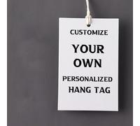 OYouni 300 etichette personalizzate per abbigliamento, confezioni regalo e prodotti, con corda inclusa, personalizzabili con foto e testo, disponibili in tre misure e vari colori