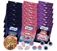 OYOY Set di 10 teschi da 90 g, 10 x 90 g, occhi sanguinosi da 90 g, 10 x 90 g, cervello da 90 g, per Halloween, confezione grande