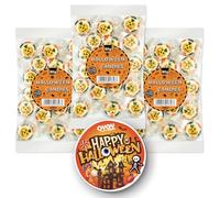 OYOY Set di caramelle per Halloween, 3 x 80 g, fatti a mano, con motivo a zucca, confezionate singolarmente con adesivi per Halloween, caramelle per Halloween