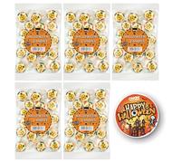 OYOY Set di caramelle per Halloween, 5 x 80 g, fatti a mano, con motivo a zucca, confezionate singolarmente con adesivi per Halloween, caramelle per Halloween