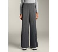 OYSHO - Pantaloni a fondo ampio grigio scuro a righe in modal soft touch-Nero XL