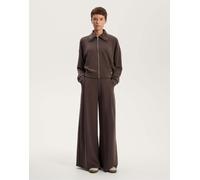 OYSHO - Pantaloni a fondo ampio marroni a righe in modal soft touch-Marrone M